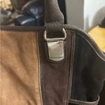 TIGNANELLO Leather Suede Hobo Shoulder Bag Purse Brown Women's Satchel Photo 5