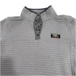 LL Bean Gray Airlight Knit 1/4 Snap Mock Neck Pullover Size MEDIUM Photo 4