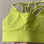 Fabletics  Macey Strappy Sports Bra Yellow Green Medium Support Padded XS VEUC Photo 7
