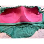 VICTORIAS SECRET PINK BRA TURQUOISE LACE WOMENS SIZE SMALL Green Photo 2