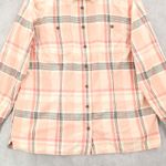 Duluth Trading Pink Flannel Plaid Lumberjack Cabin Work Adventure Shirt Large Photo 3