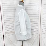 Chico's Beaded Ruffle Trim Button Front Shirt White Small Photo 2