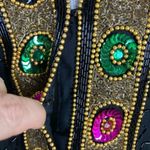 Laurence Kazar Vintage Black Beaded Blazer Size XL Photo 7