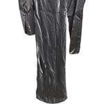 Cicci Metallic Silver Evening Gown Beaded with shawl Size Large Y2K Formal Prom Photo 2