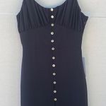 NWT Ellen clothing Womens small black sleeveless button down long ruffle dress Photo 2