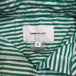 Current/Elliot The Telly Shirt Green & White Stripe Tie Back Cut Out Size 0 Photo 3
