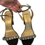 Badgley Mischka Mark James Size 8.5M Black Rhinestone Block 4In Heels Photo 2