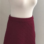 Forever 21  quilted Stitched Patterned Mini Skirt Crimson sz Small Photo 0