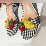 Betsey Johnson  Black Gingham Fruit Sandals size 5.5 NEW NO TAGS / NO BOX Photo 7