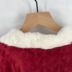 Charter Club Garnet Cozy Plush Wrap Robe Throw Red White Faux Fur Trim 50"x70" Photo 11