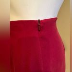 Jones New York Red Wine Knee Length Skirt Zipper On Side l Small Back Slit SZ 14 Photo 4