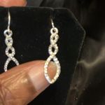 Diamanté hanging earrings very classy with understated elegance. Photo 4