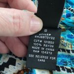 Love Tease shawl southwestern print fringed shirt sleeves longer in back Sz SM Photo 6