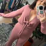 Free People NWT Beach Lindsay Sweater Jumpsuit Pink Size Medium Photo 3