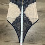 Victoria's Secret Victoria’s Secret V Wire Beige And Blue Lace V-String Teddy Bodysuit Size Medium Photo 10