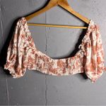 WeWoreWhat Coco Top in Vintage Voile Sage Multi Size Large White Photo 3