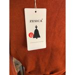 NWT Zesica Rust Pleated Long Sleeve V Photo 5