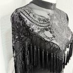 BANJUL  Black Lace Fringe Bodysuit Photo 4
