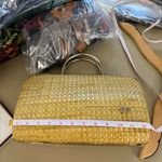 Pier Giorgio vintage, wicker, rattan, clamshell handbag, mid century modern Photo 10