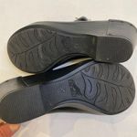 Dansko Black Mary Jane Wedge Heels EUC Sz EU 36 US 6 Strap Buckle Studs Leather Photo 7