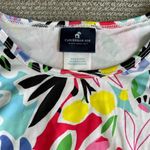 Caribbean Joe  Rainbow Multi Color Graphic Print Rusch Side Rash Guard Coverup M Photo 8