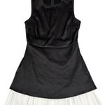 RIHOAS Black Sleeveless Dress with White Pleated Hem Size Small NWT Photo 2