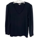 Sundry Cotton Puff Sleeve Top in Black Photo 1