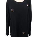 Karen Kane Bee Embellished Sweater Black Medium Photo 1