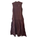 Anthropologie NWT Sleeveless Mock-Neck Drop-Waist Sweater Midi Dress Size L Photo 2