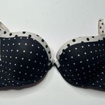 PINK - Victoria's Secret  Black and White Polka Dot Push Up Bra 32C Photo 6