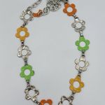 Y2K Groovy Flower Chain Belt Retro Mod Festival Colorful Metal Statement 26 Photo 0