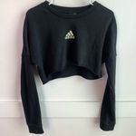 Adidas  Black & Tie Dye Logo Crew Cropped Sweatshirt Photo 2