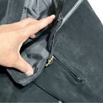 Vintage Margaret Godfrey Black Suede Leather Skirt Midi Black Suede Skirt Sz 10 Photo 7