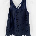 Brixon Ivy  V-Neck Eyelet Floral Lace Top Blue Photo 6
