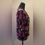 Loft - Floral Pink and Black Cardigan Size S Photo 2