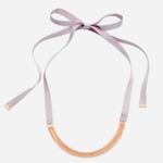 KEEP Collective Rose Gold & Gray Adjustable Charm Holder Necklace Photo 0