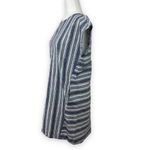Peyton & Parker Striped linen cotton blend dress M Blue Size M Photo 3