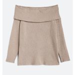 Stitch Fix  Sweater Top Pullover 3X Tan Off The Shoulder Minimalist Quiet Luxury Photo 2