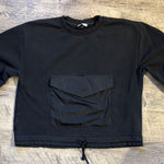 ZARA Cropped Fit Front Pocket Crewneck Photo 0