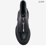 Timberland Everleigh Front-Zip Boot size 8.5 Black Leather GUC Photo 4