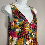 Vintage Jumpsuit‎ Abstract Floral Pattern FLAWS Boho Casual Sleeveless Tie Waist Pink Size M Photo 15
