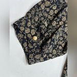 ANDREA MARE Womens Maxi Dress Sz M Black/Gold Floral 4 Pockets Black Size M Photo 10