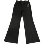 Karl Lagerfeld Wide Leg Pants Womens Size M Black Stretch Pull Up Dress Pant NWT Photo 0