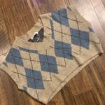 ZARA Nwot  crop argyle vest  S preppy holiday classic winter boho contemporary Photo 1