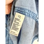 We The Free  Summer Love Chambray Oversize Henley Blouse Top Blue Women's Size XS Photo 5