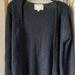 Ambiance Black Textured coat length Sweater with pockets medium Photo 3