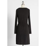 Modcloth  Shimmer On Show Dress Long Sleeve Tulip Skirt Dress Black Photo 1