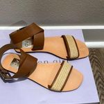 Dolce vita ankle strap Women's Brown Sandals one call out sticker on toe NWT Size 7.5 Photo 0