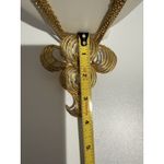 Vtg Gold Tone Statement Swirl Pendent Necklace Youghlani Youghlr ? 25" Photo 8