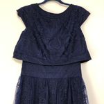 Tadashi Shoji  Embroidered Tulle Crop Top Gown Photo 4